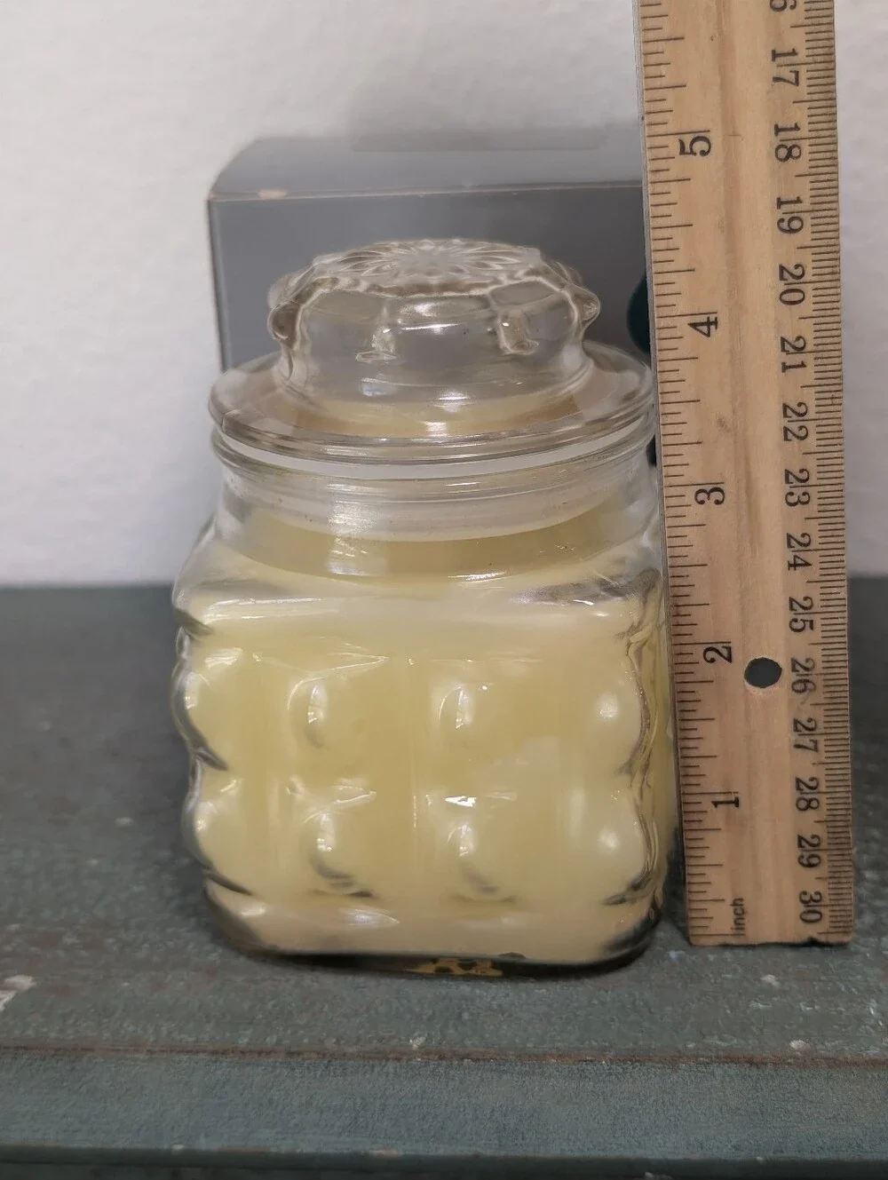 PartyLite Pineapple P1115 Bubble Jar Scented Wax Filled Candle 8 oz NEW w / Box